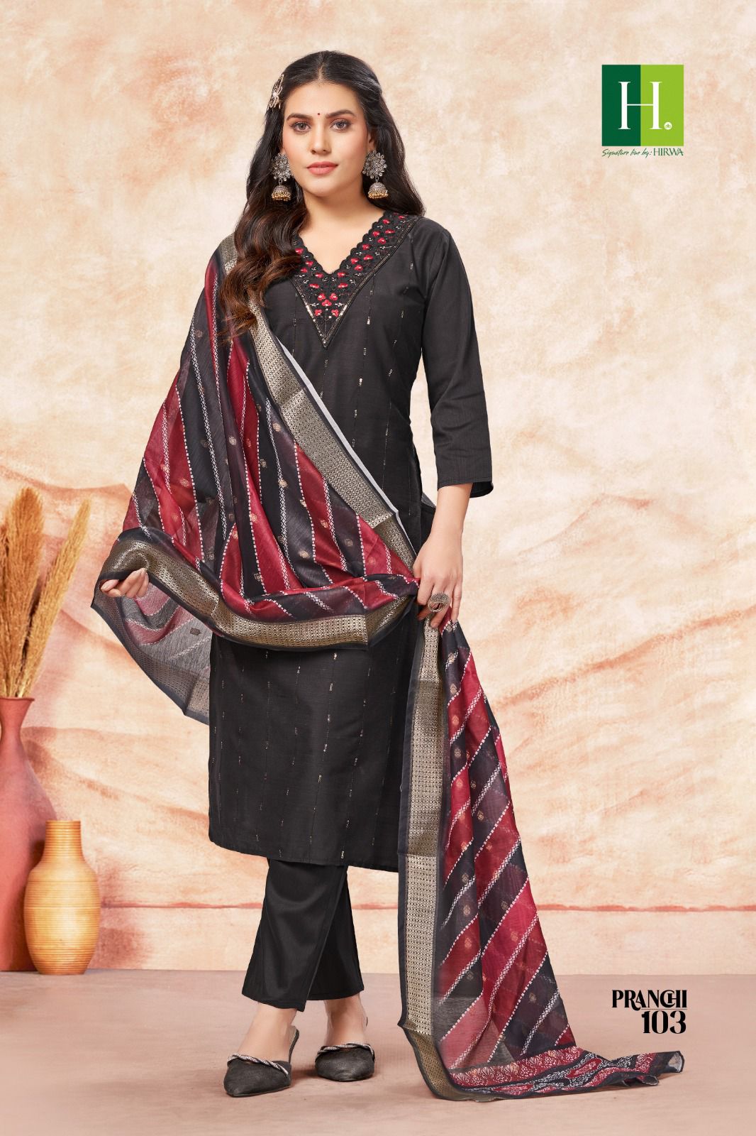 Pranchi By Hirwa Slub Silk Designer Kurti With Bottom Dupatta Wholesale Suppliers In mumbai
